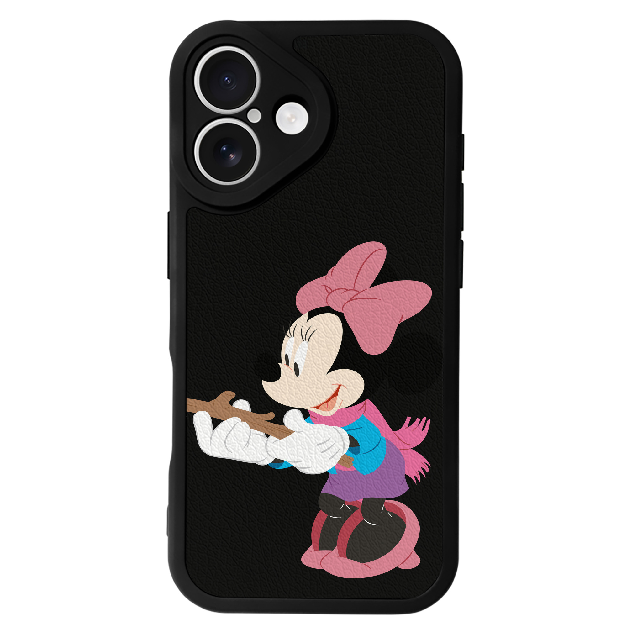 （画像用） ミッキーマウス Mickey Mouse 【iPhone 16シリーズ対応】シリコンスマホケース（レザー調） 材質：シリコン